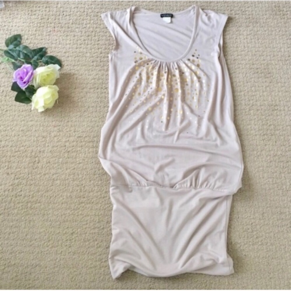•Venus• foil graphic tunic/dress